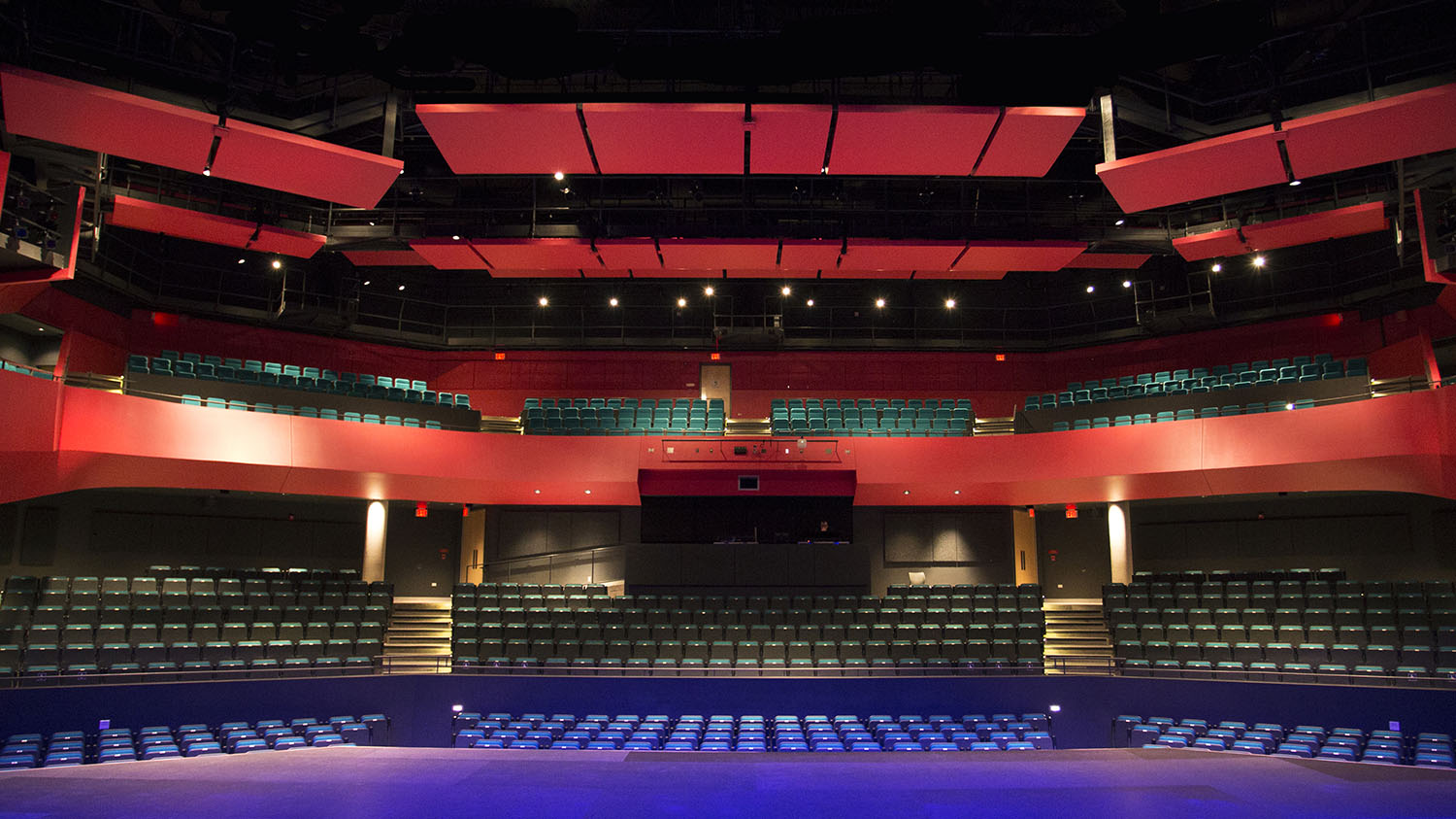 picture of theatre seating area from the stage